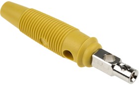 930058103, Yellow Male Banana Plug - Screw, 60V dc
