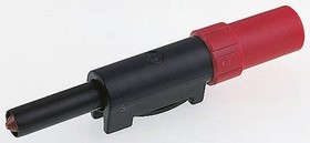 Фото 1/2 931825101, Red Male Banana Plug, 4 mm Connector, Screw Termination, 16A, 60V dc, Nickel Plating
