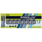 11745, Батарейка Ergolux AAA/LR 03 Alkaline BP-12 (LR 03 BP-12, 1.5В)(12 шт в уп.)