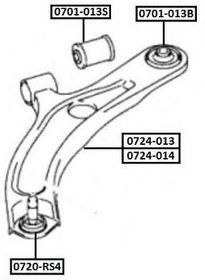 Фото 1/7 0720-RS4, Опора шаровая нижнего рычага | перед прав/лев |