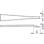 709.CF, 115 mm, PA66/CF30 (Tip), Plastic (Body), Flat, ESD Tweezers