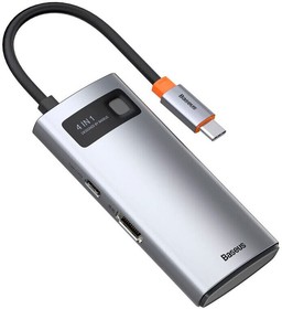 Фото 1/9 USB-хаб Baseus Metal Gleam Gray (CAHUB-CY0G)
