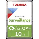 Жесткий диск Toshiba S300 Pro HDWT31AUZSVA, 10ТБ, HDD, SATA III, 3.5"