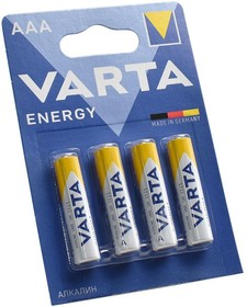 Батарейка Varta ENERGY LR03 AAA 4шт/бл Alkaline 1.5V (4103) (4103213414)