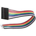 FBL-01-150-10P, Ribbon Cable, 2.54mm, 10 Cores, 150mm, Multicolour