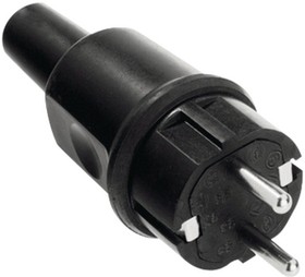 913.173, Mains Plug 16A 250V DE Type F (CEE 7/4) Plug Black