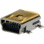 65100516121, USB Connector, Receptacle, Mini USB-B 2.0, Right Angle, Positions - 5