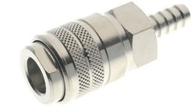 Фото 1/3 Brass Male Quick Air Coupling, 6mm Hose Barb