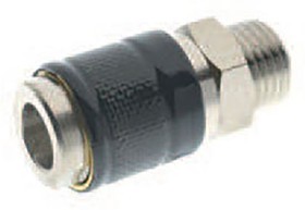 Фото 1/3 Brass Female Quick Air Coupling, G 1/8 Male Threaded