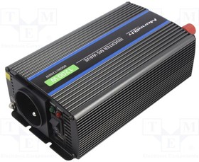 51925, Converter: DC/AC; 600W; Uout: 230VAC; 12VDC; Out: mains 230V,USB