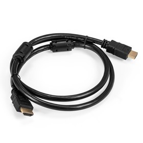 Фото 1/2 EX287722RUS, Кабель HDMI ExeGate EX-CC-HDMI2-1.0F (19M/19M, v2.0, 1м, 4K UHD, Ethernet, ферритовые кольца, позолоченные контакты)