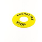 Stop tag round diameter 22/60mm (EMERGENCY STOP)
