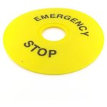 Бирка "Стоп" круглая диаметр 22/75мм (EMERGENCY STOP)