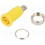 SEB 7080 Ni / GE, Yellow Female Banana Socket, 4 mm Connector, 24A, 1000V ...