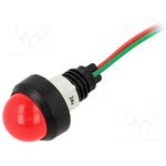 LR-D20-24AC/DC, Индикат.лампа: LED, выпуклый, 24ВDC, 24ВAC, Отв: d13мм, IP40