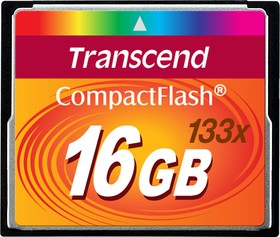 Фото 1/8 TS16GCF133, Transcend CompactFlash 133 16GB, Карта памяти