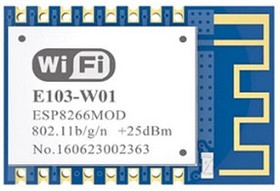 Фото 1/3 E103-W01, модуль WiFi, ESP8266EX, 2.4GHz, UART, 0.1 км