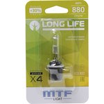 HLL1280b, Лампа 12V H27(880) 27W +30% блистер (1шт.) Long Life MTF