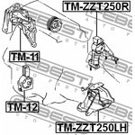 TM-ZZT250LH, TM-ZZT250LH_подушка двигателя левая!\ Toyota Avensis/Corolla 03