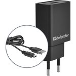 83556, Defender UPC-11 1xUSB,5V/2.1А,кабель micro-USB, Defender Сетевой адаптер ...