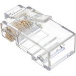 Коннектор RJ45 UTP 8P8C, универсальный, со вставкой, cat.6, 100 шт. -PL45-8P8C-6V