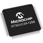 AT32UC3A1256-AUT, AT32UC3A1256-AUT, 32bit AVR Microcontroller, AT32, 66MHz, 256 kB Flash, 100-Pin TQFP