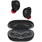 Наушники Groher EarPods i50, Bluetooth, внутриканальные, черный/красный