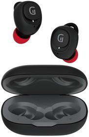 Наушники Groher EarPods i50, Bluetooth, внутриканальные, черный/красный