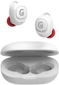 Наушники Groher EarPods i50, Bluetooth, внутриканальные, белый/красный