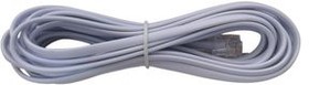 127-2-6(R), Telephone Cable, RJ11 Plug - RJ11 Plug, Flat, 5m, White