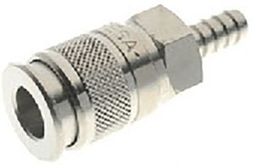 Фото 1/3 Brass Male Quick Air Coupling, 10mm Hose Barb
