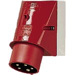 354, CEE Plug Red 5P 6mm² 32A IP44 400V