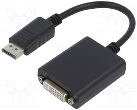 A-DPM-DVIF-03, Адаптер; DisplayPort 1.2; 0,1м; Цвет: черный; Серия: Cablexpert