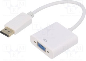 A-DPM-VGAF-02-W, Адаптер; DisplayPort 1.1a; 0,15м; Цвет: белый; Серия: Cablexpert