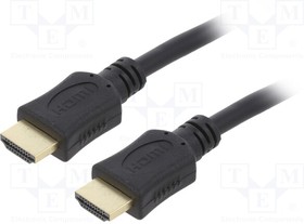 CC-HDMI4L-0.5M, Кабель; HDMI 2.0; вилка HDMI,с обеих сторон; 0,5м; черный; 30AWG