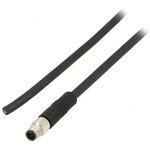 Sensor actuator cable, M5-cable plug, straight to open end, 4 pole, 2 m, PUR ...