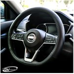 Чехол на руль искусственная кожа с насечкой. Black R99308