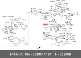 28200-4A480, Турбокомпрессор HYUNDAI Starex H-1 (07-) (2.5-A) OE №