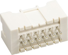 Фото 1/2 B12B-XADSS-N (LF)(SN), Pin Header, ввод сверху, Wire-to-Board, 2.5 мм, 2 ряд(-ов), 12 контакт(-ов), Сквозное Отверстие