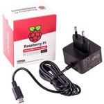 Блок питания Raspberry Pi Raspberry Pi 4 Model B Блок питания Official Power Supply Retail, Black, 5.1V, 3A, Cable 1.5 m, USB Type С output