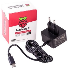 Фото 1/3 Блок питания Raspberry Pi Raspberry Pi 4 Model B Блок питания Official Power Supply Retail, Black, 5.1V, 3A, Cable 1.5 m, USB Type С output