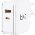 Bion Сетевое Зарядное Устройство, GaN, USB-A + USB-C, PowerDelivery, 65 Вт ...