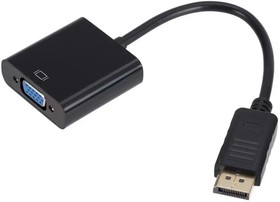Bion Переходник с кабелем DisplayPort - VGA, 20M/15F, длинна кабеля 15 см, позолоченные контакты, черный [BXP-A-DPM-VGAF-015]