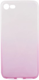 Фото 1/7 Силиконовая крышка "LP" для iPhone 7/8 (градиент прозрачный/розовый) коробка