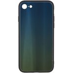 Чехол "LP" для iPhone SE 2/8/7 "Rainbow Glass Case" (зеленый градиент/коробка)
