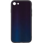 Чехол "LP" для iPhone SE 2/8/7 "Rainbow Glass Case" (синий градиент/коробка)