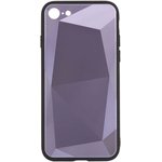 Чехол "LP" для iPhone SE 2/8/7 "Diamond Glass Case" (фиолетовый бриллиант/коробка)