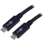 49254, Кабель; USB 3.2; с обеих сторон,вилка USB C; 1м; черный; 20Гбит/с