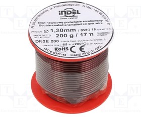 DN2E1,30-200G, Coil wire; double coated enamelled; 1.3mm; 0.2kg; -65?200°C