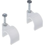 Plastic bracket with nail round SPK 8 40pcs. pack.40pcs 49460